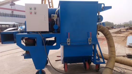 Máquina de granallado para limpieza de superficies de carreteras